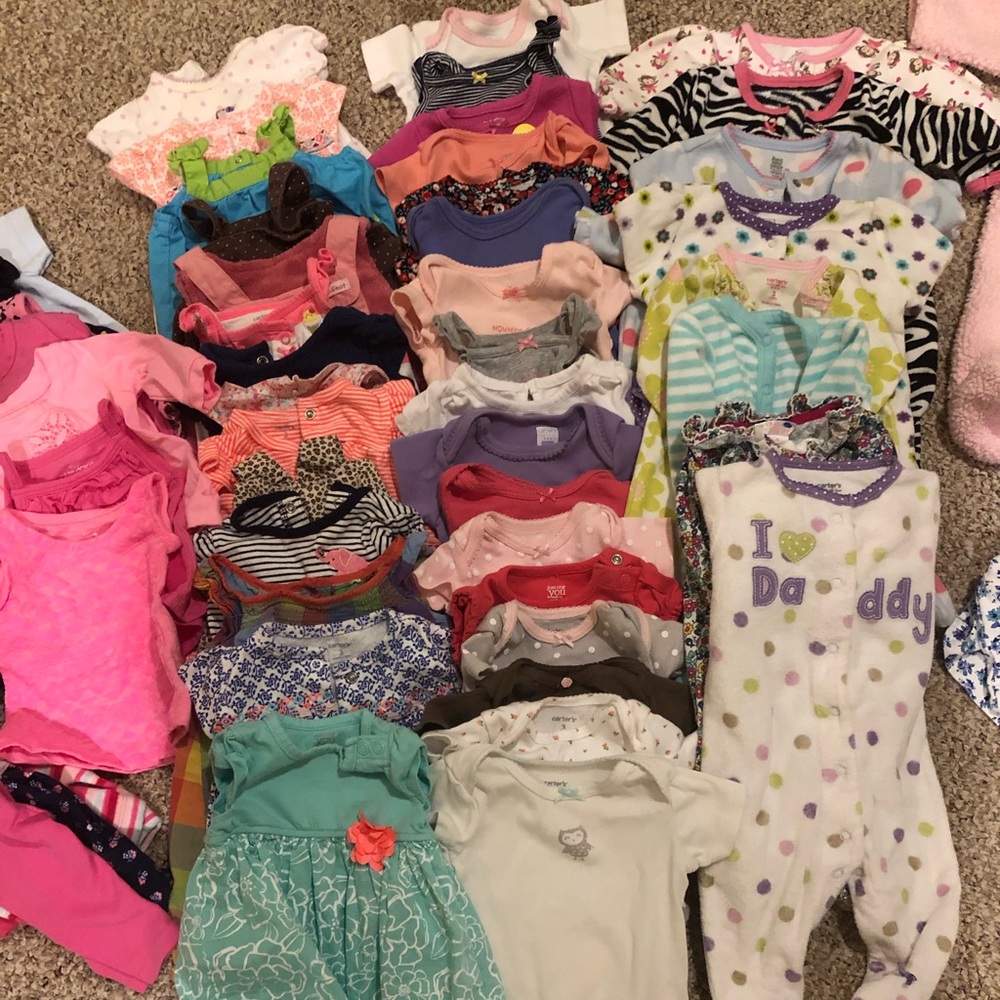 59 Piece Baby Girl 3 Month Clothing Lot